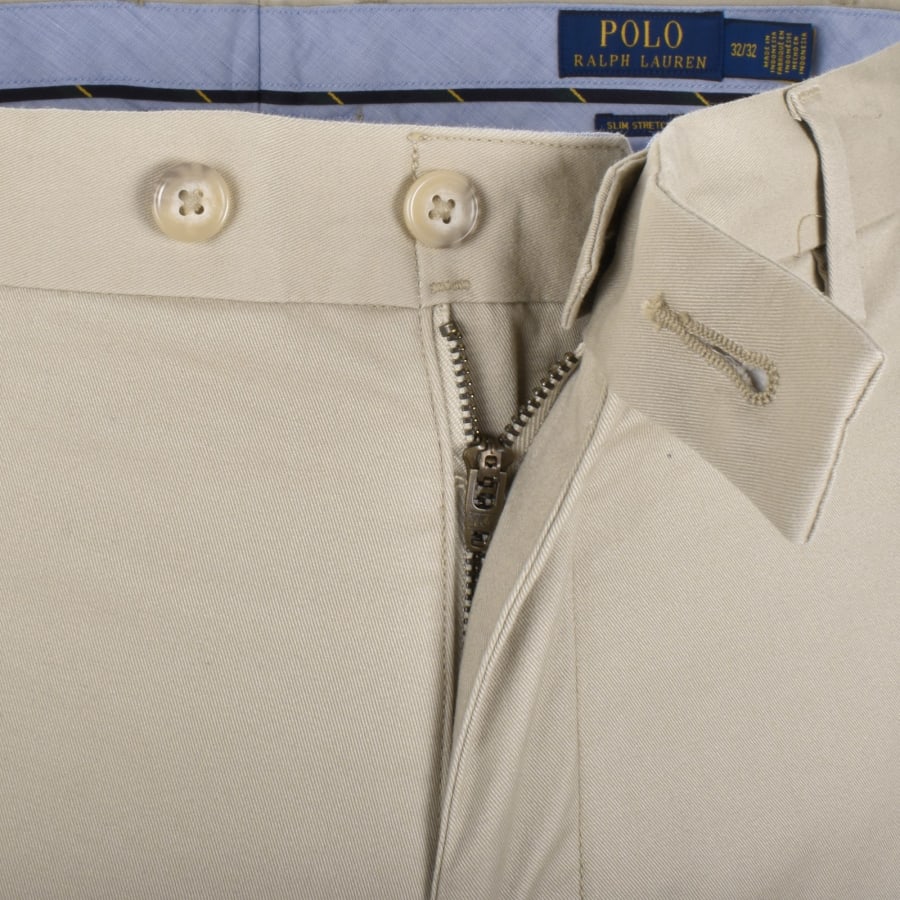 Image number 5 for Ralph Lauren Slim Fit Chino Trousers Beige