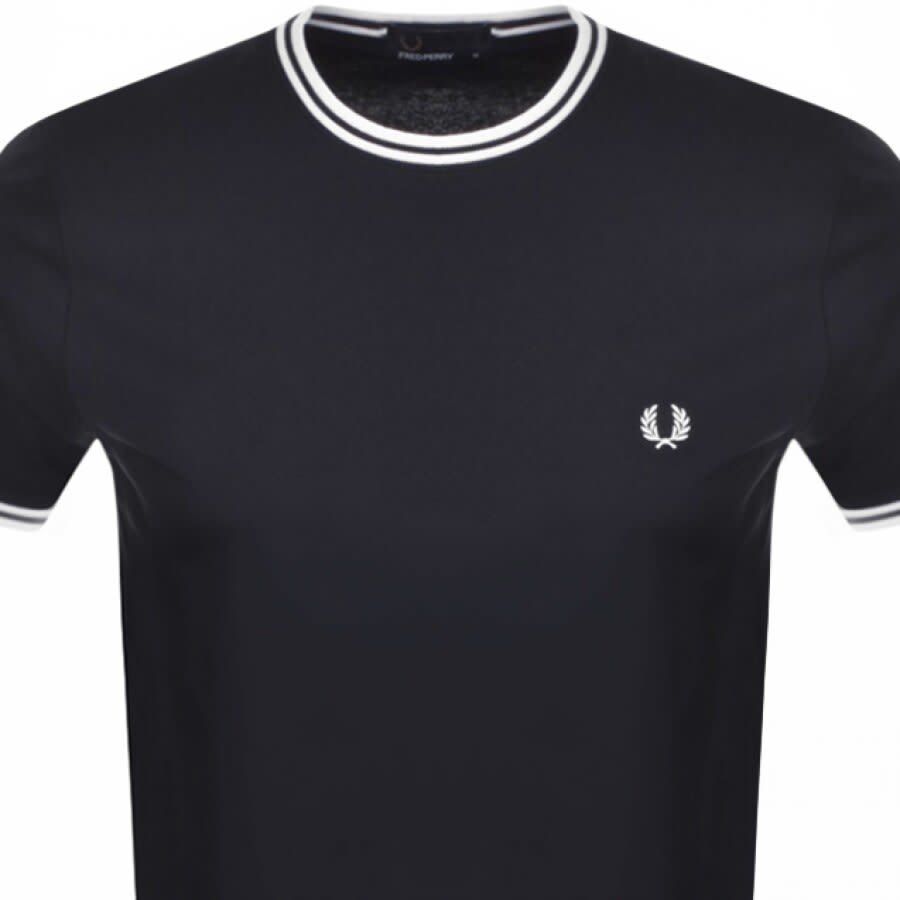 Image number 2 for Fred Perry Twin Tipped T Shirt Navy