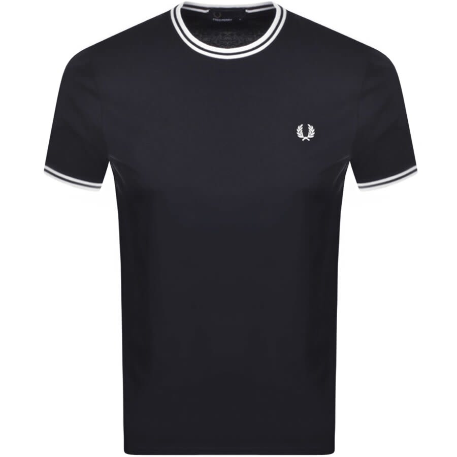 Image number 1 for Fred Perry Twin Tipped T Shirt Navy