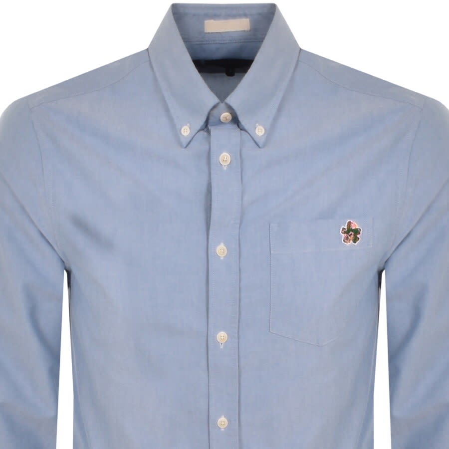 Image number 2 for Ted Baker Caplet Long Sleeved Shirt Blue