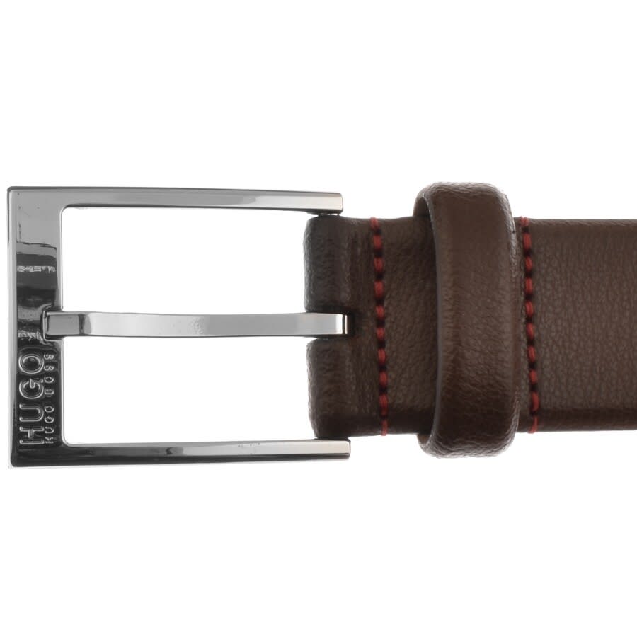 Image number 2 for HUGO Gellot Leather Belt Brown