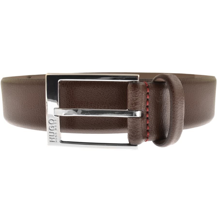 Image number 1 for HUGO Gellot Leather Belt Brown