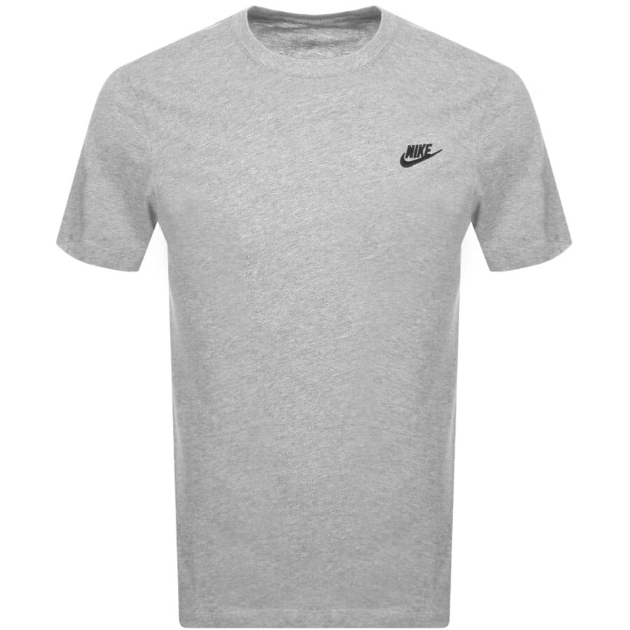 Image number 1 for Nike Crew Neck Club T Shirt Grey