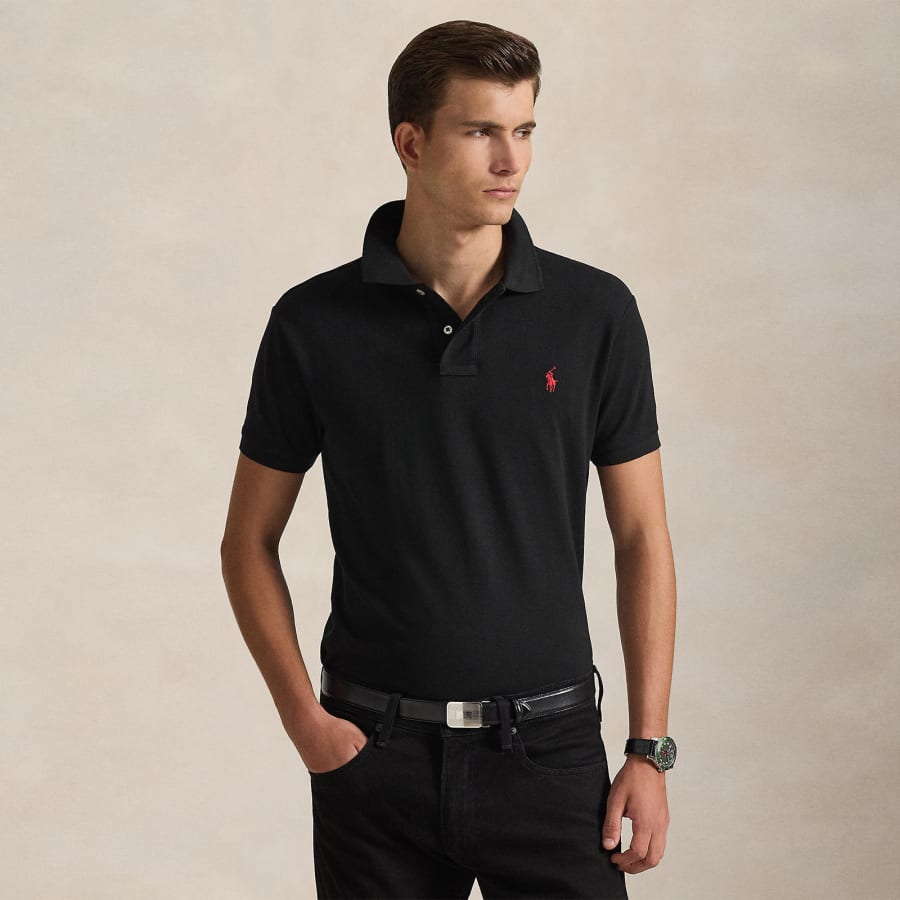 Image number 4 for Ralph Lauren Slim Fit Polo T Shirt Black