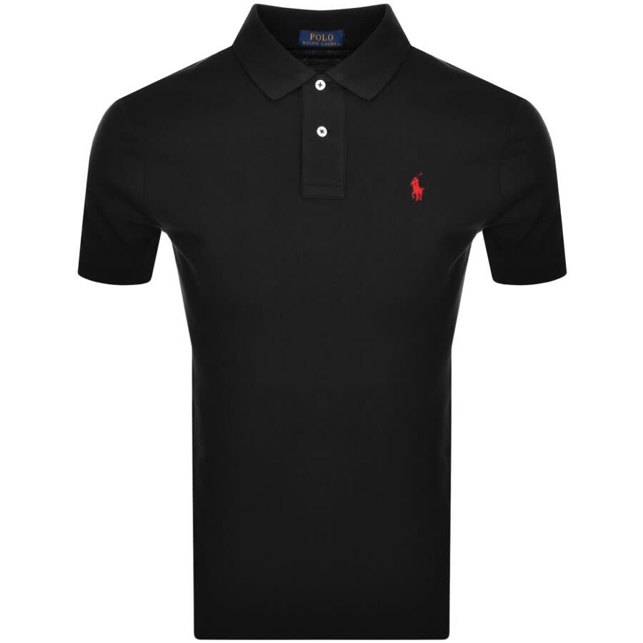 Image number 1 for Ralph Lauren Slim Fit Polo T Shirt Black