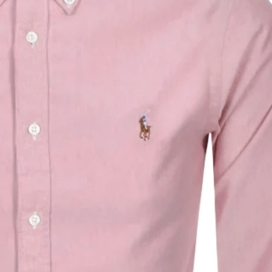 Image number 3 for Ralph Lauren Slim Fit Oxford Shirt Pink
