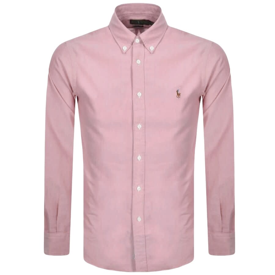 Image number 1 for Ralph Lauren Slim Fit Oxford Shirt Pink
