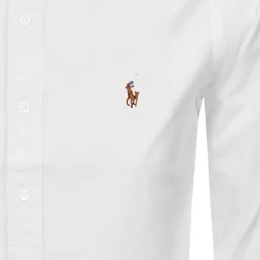 Image number 3 for Ralph Lauren Slim Fit Oxford Shirt White