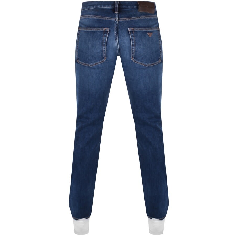 Image number 2 for Emporio Armani J45 Regular Jeans Mid Wash Navy