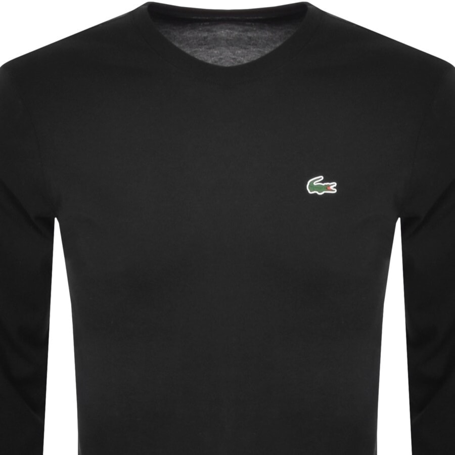 Image number 2 for Lacoste Long Sleeved T Shirt Black