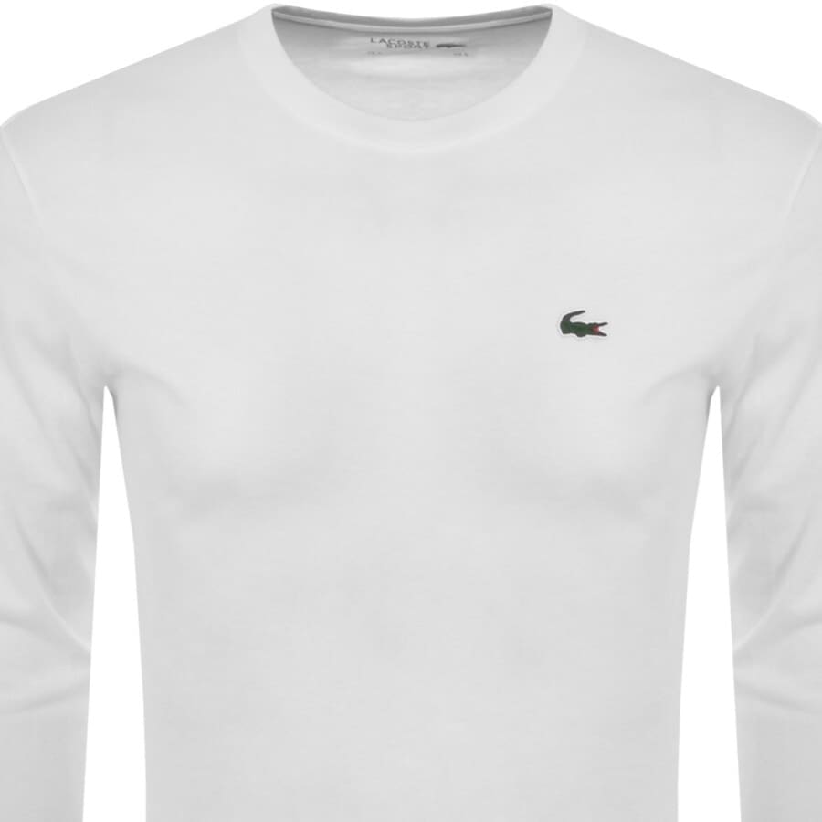 Image number 2 for Lacoste Long Sleeved T Shirt White