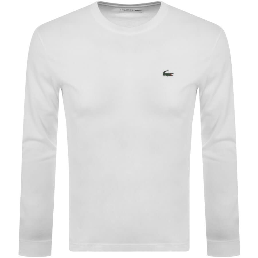Image number 1 for Lacoste Long Sleeved T Shirt White