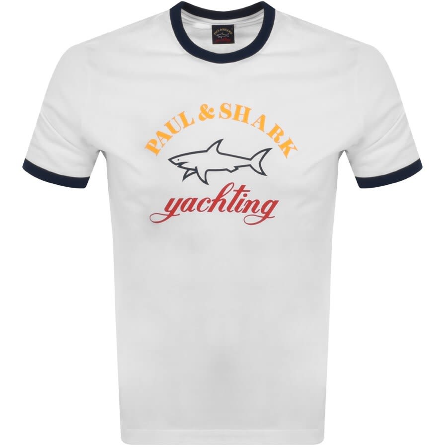 Image number 1 for Paul And Shark Logo T Shirt White