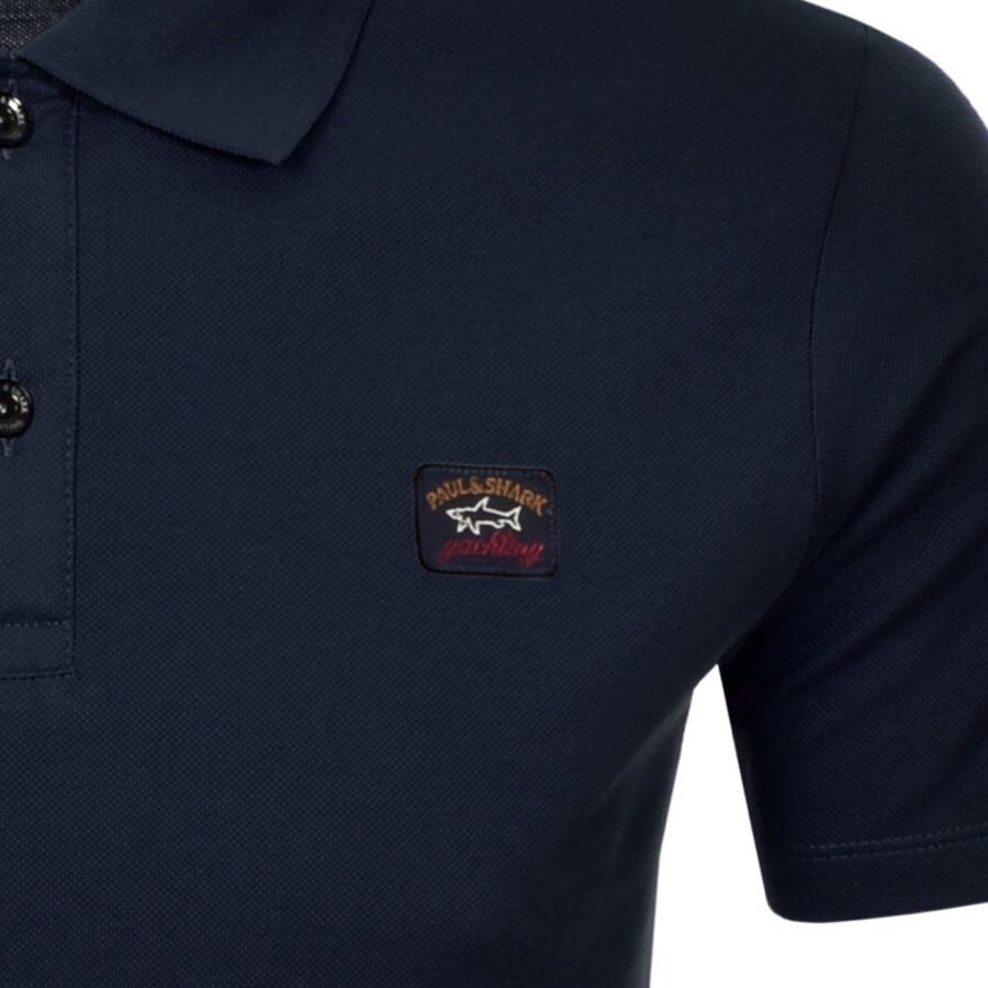 Image number 3 for Paul And Shark Short Sleeved Polo T Shirt Navy