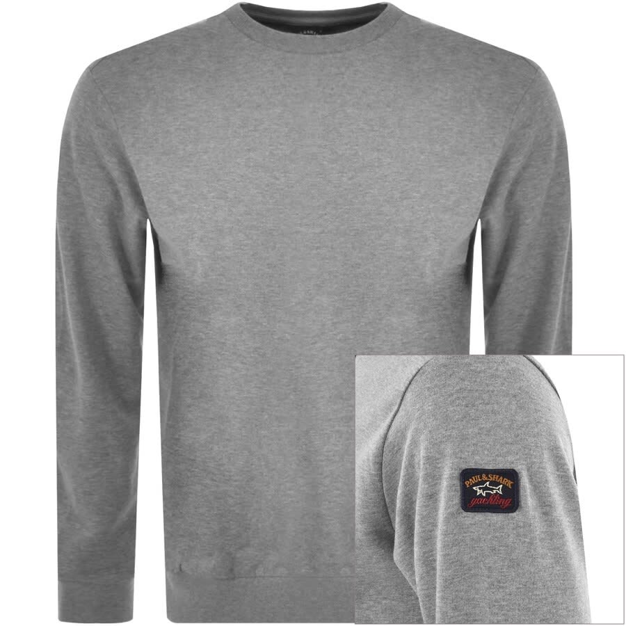 Image number 1 for Paul And Shark Crew Neck Sweatshirt Grey