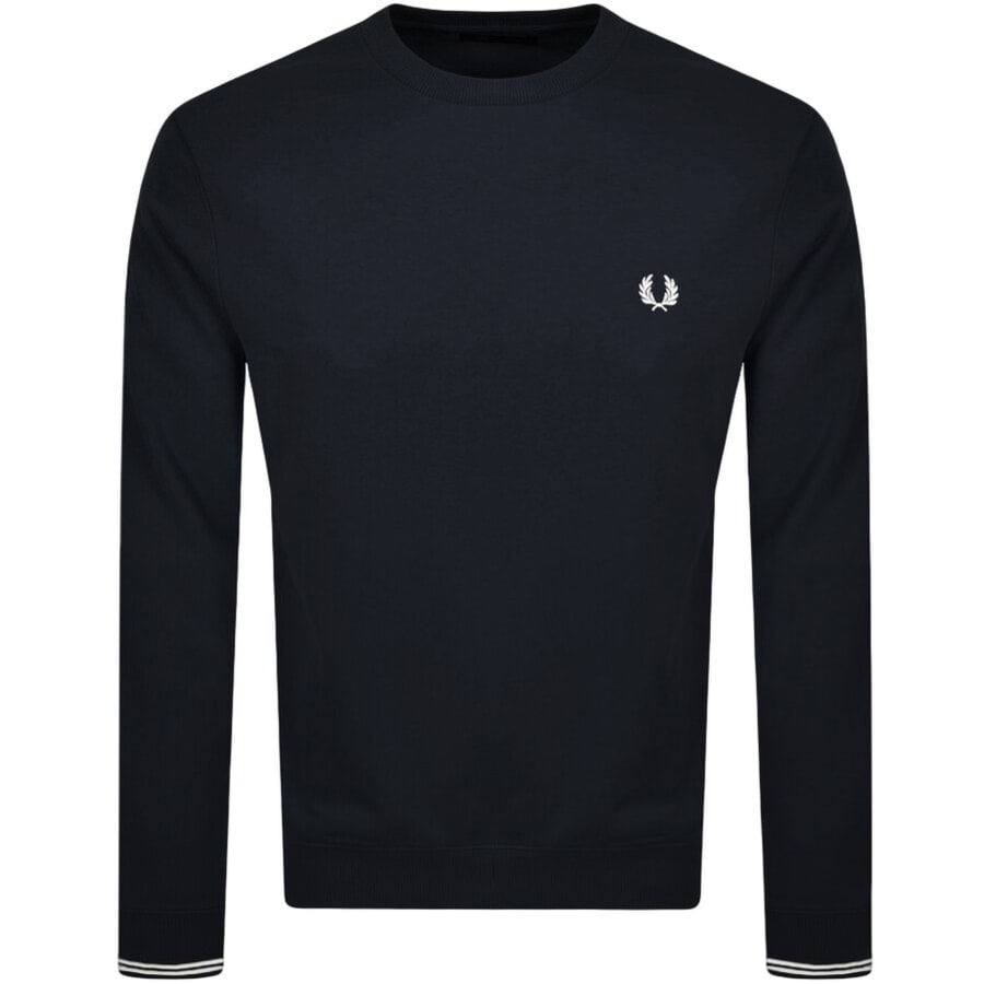 Image number 1 for Fred Perry Crew Neck Sweatshirt Navy