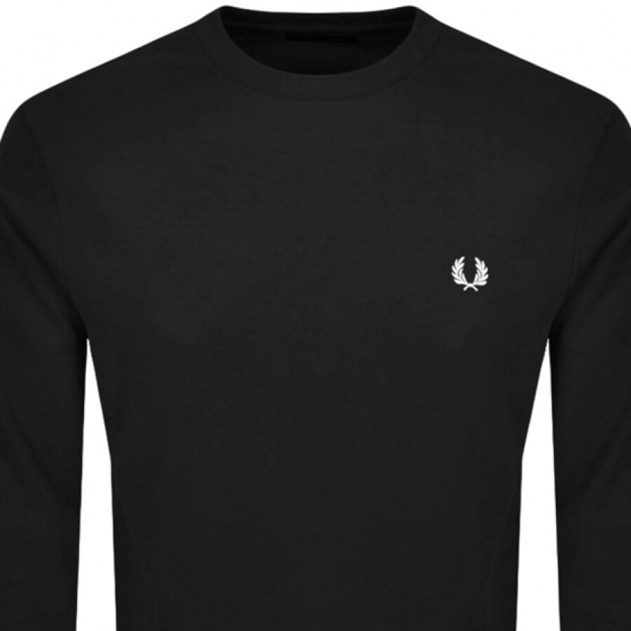 Image number 2 for Fred Perry Crew Neck Sweatshirt Black
