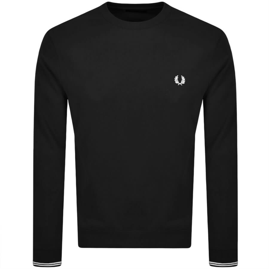 Image number 1 for Fred Perry Crew Neck Sweatshirt Black