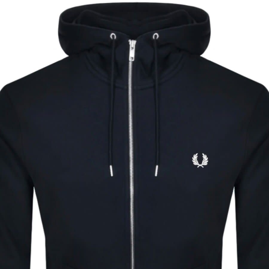 Image number 2 for Fred Perry Full Zip Hoodie Navy