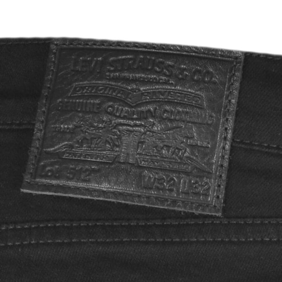 Image number 3 for Levis 512 Slim Tapered Jeans Black