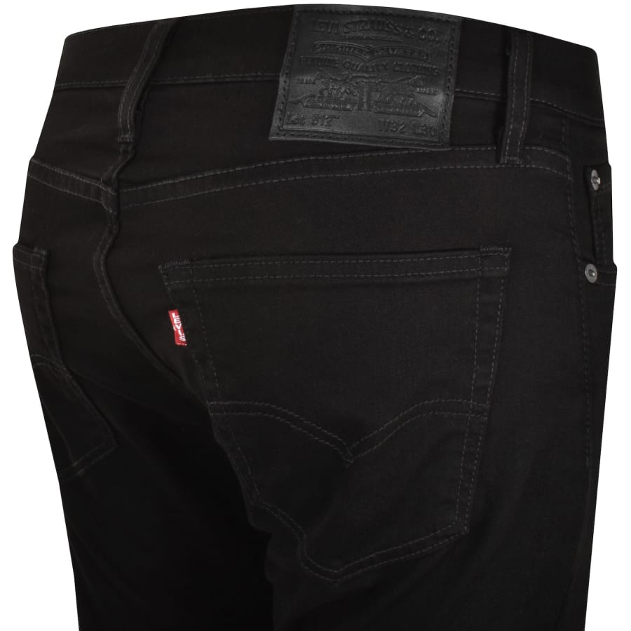 Image number 4 for Levis 512 Slim Tapered Jeans Black