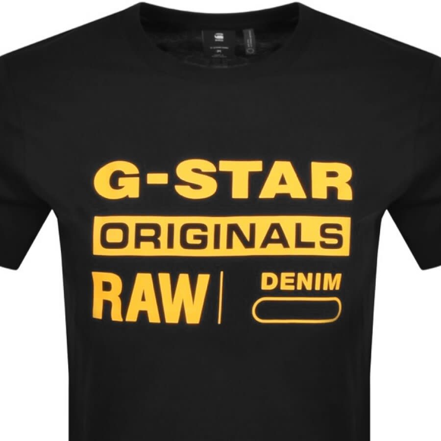 Image number 2 for G Star Raw Logo T Shirt Black