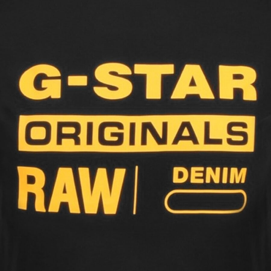 Image number 3 for G Star Raw Logo T Shirt Black