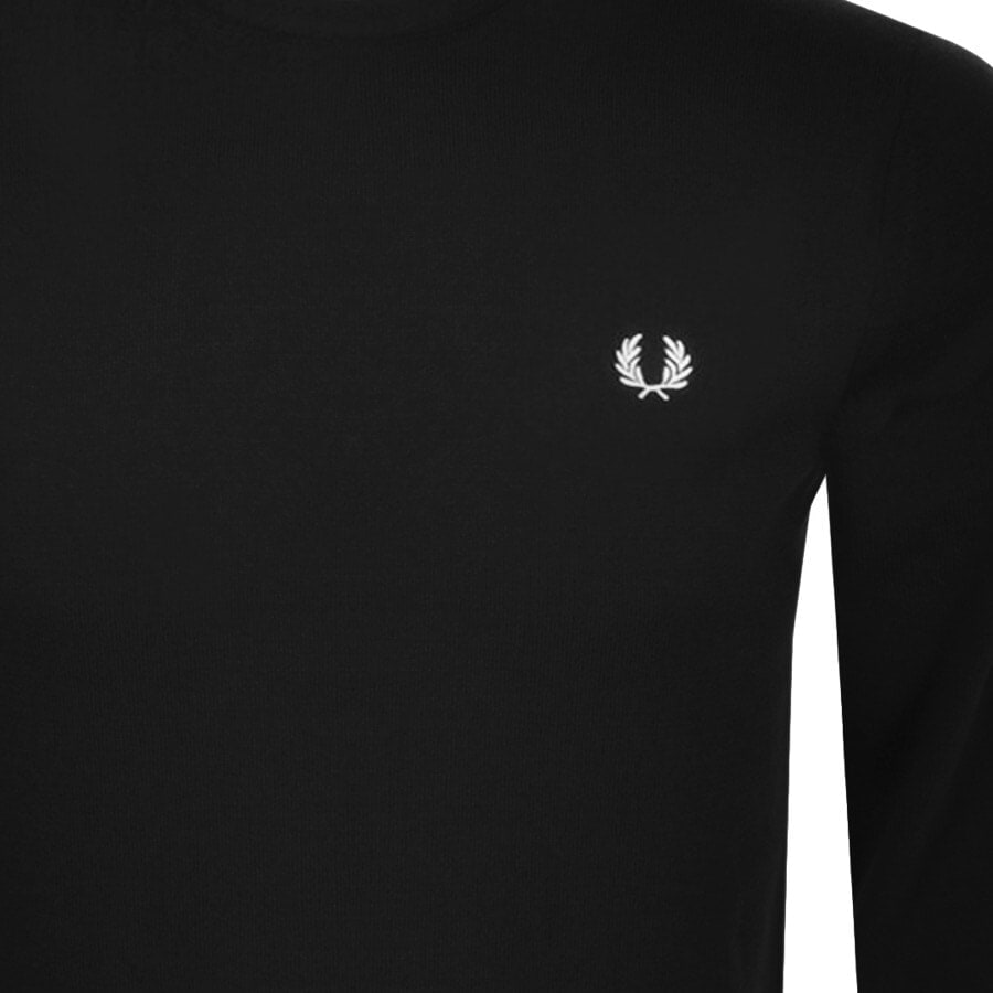 Image number 3 for Fred Perry Crew Neck Knit Jumper Black