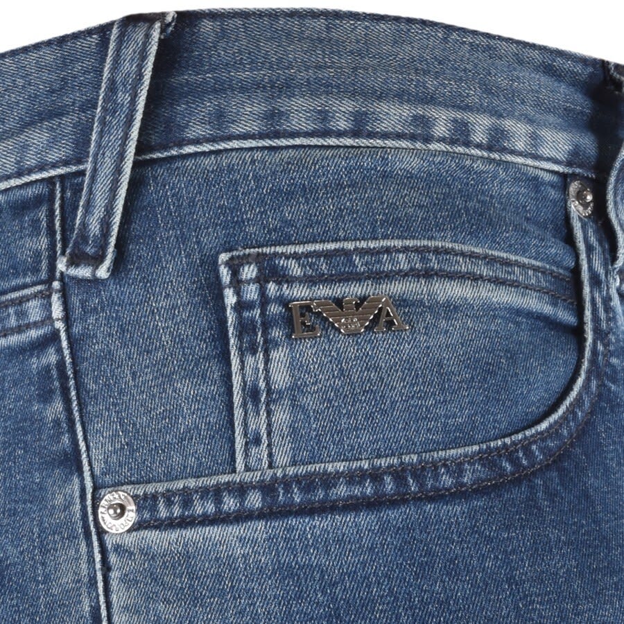 Image number 3 for Emporio Armani J06 Slim Jeans Mid Wash Blue