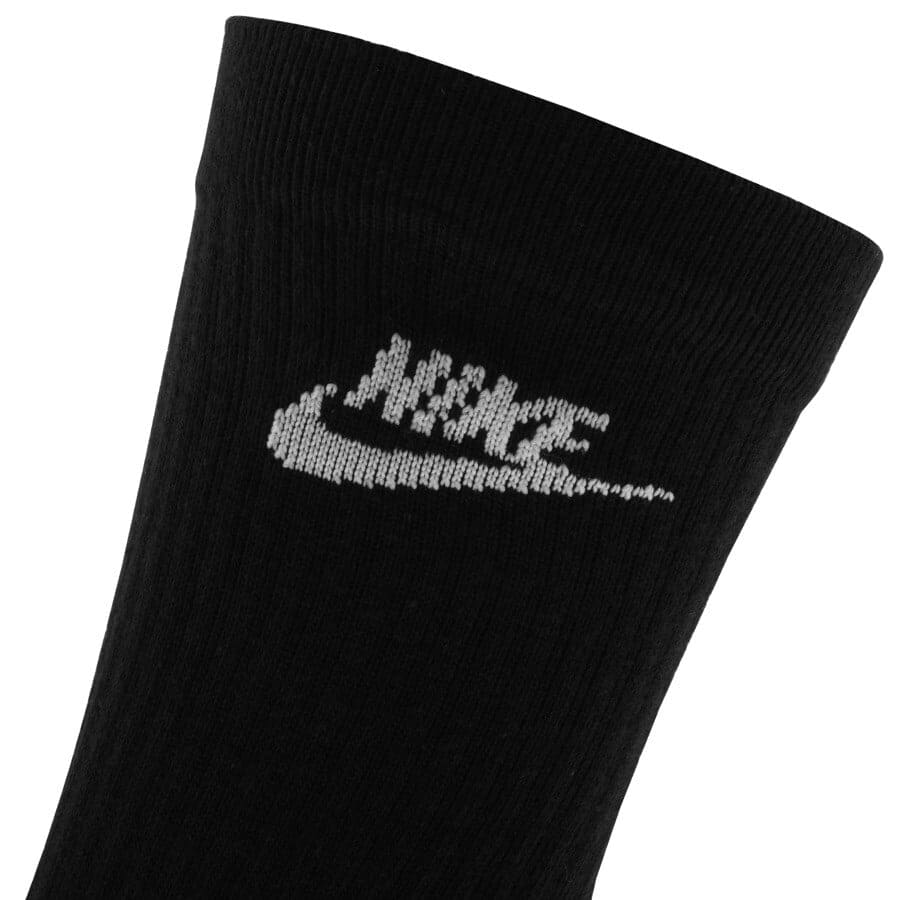 Image number 3 for Nike Three Pack Socks Black