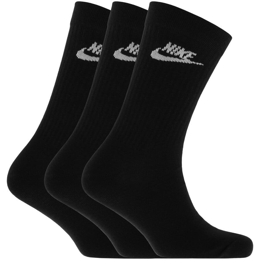 Image number 1 for Nike Three Pack Socks Black