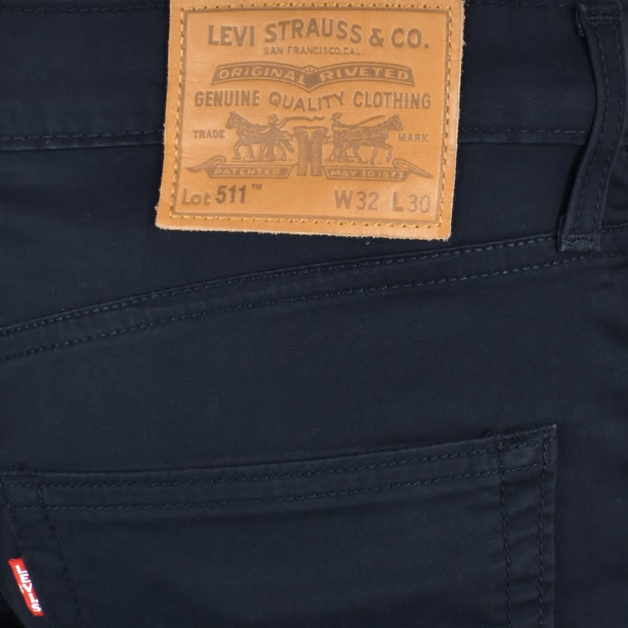 Image number 3 for Levis 511 Slim Fit Chinos Navy