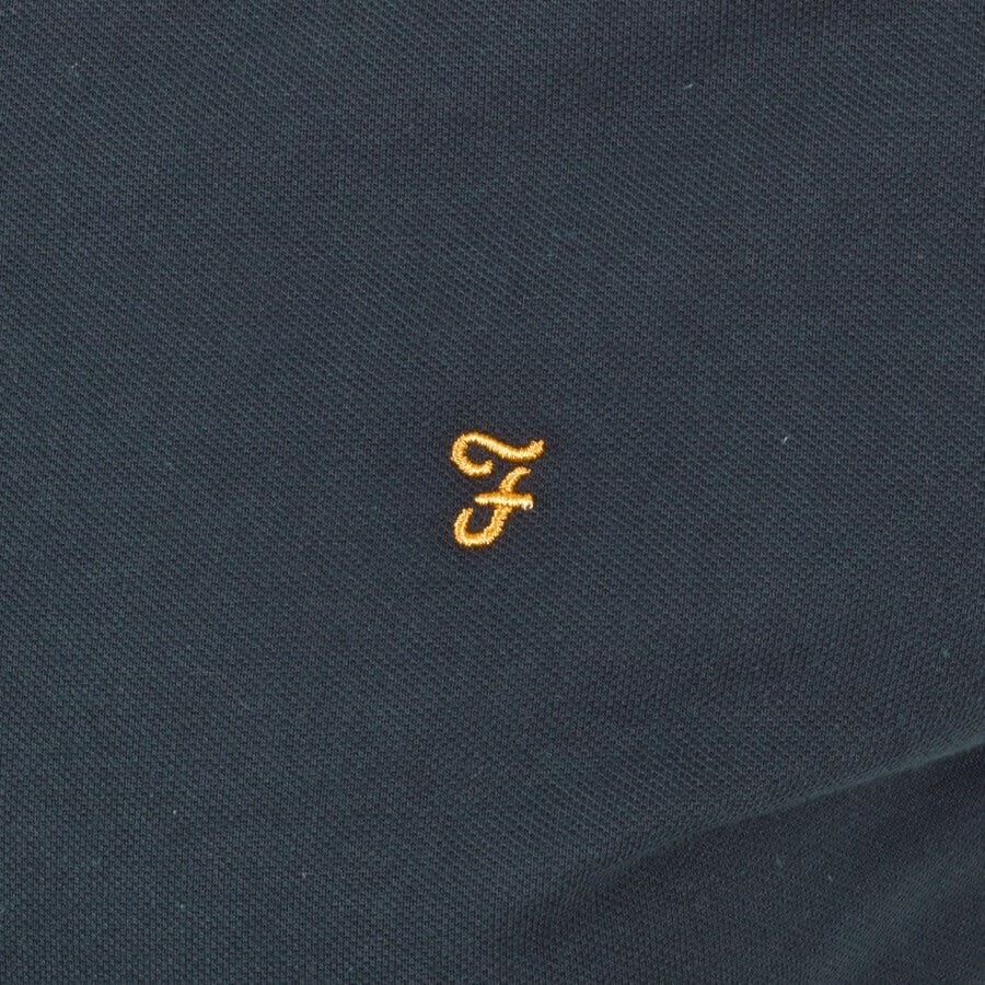 Image number 3 for Farah Vintage Short Sleeve Polo T Shirt Navy
