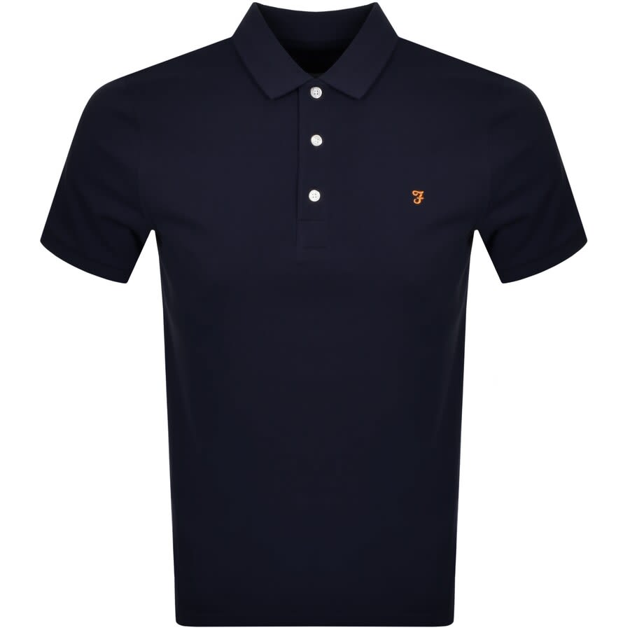 Image number 1 for Farah Vintage Blanes Polo T Shirt Navy