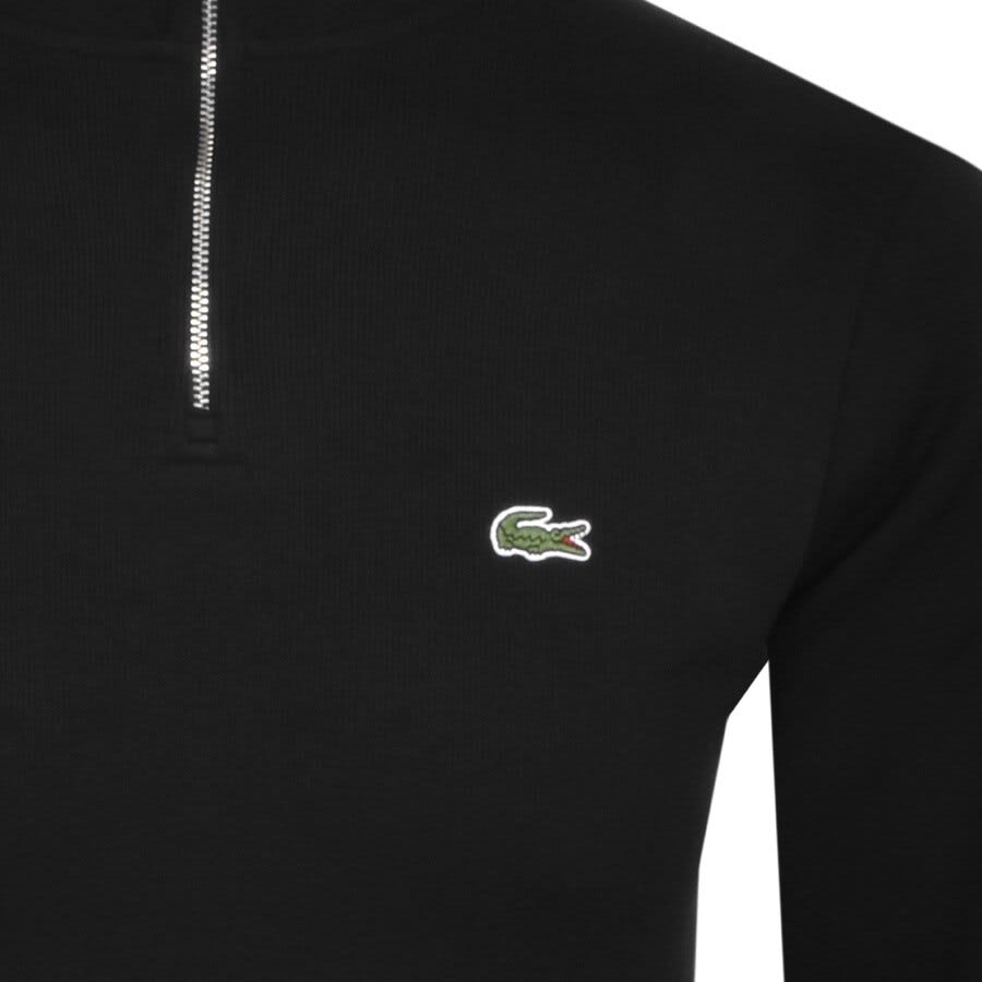 Image number 3 for Lacoste Half Zip Logo Sweatshirt Black