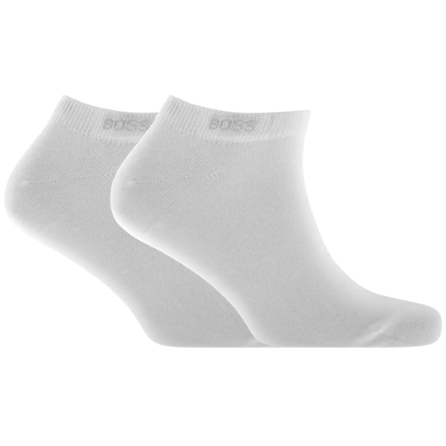 Image number 1 for BOSS Two Pack Trainer Socks White
