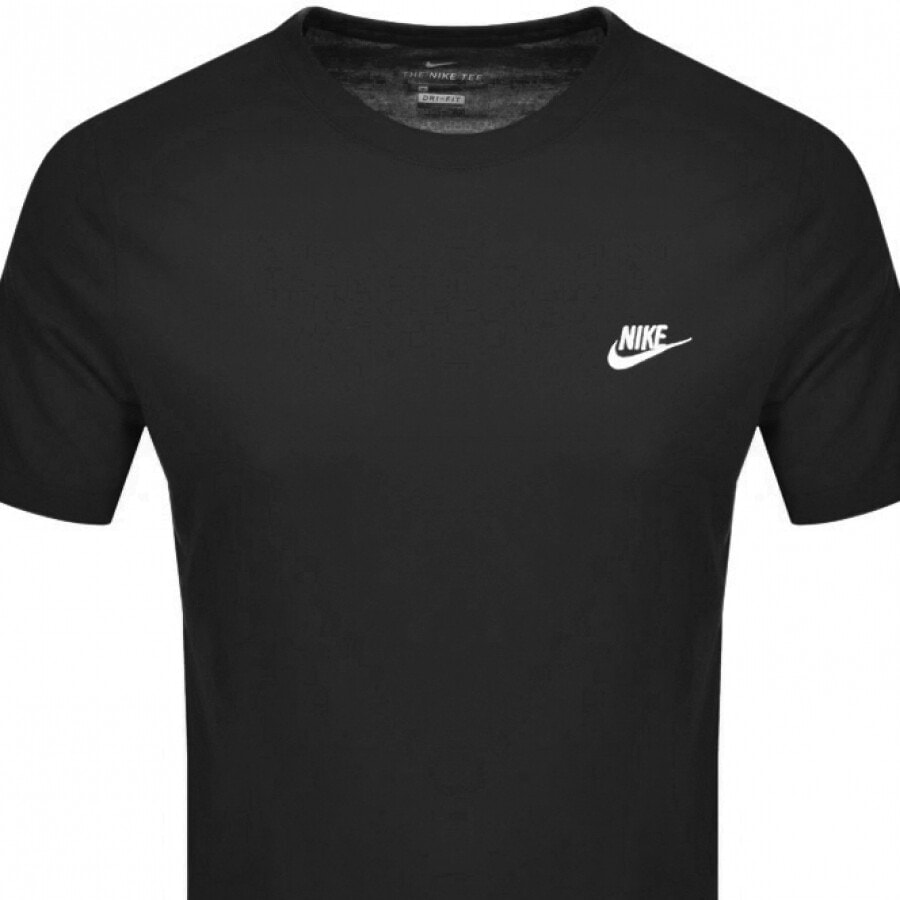 Nike Crew Neck Club T Shirt Black | Mainline Menswear