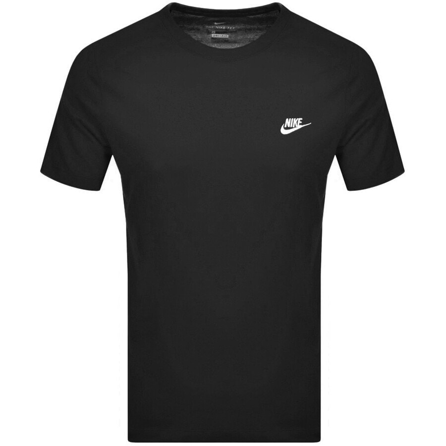 Image number 1 for Nike Crew Neck Club T Shirt Black