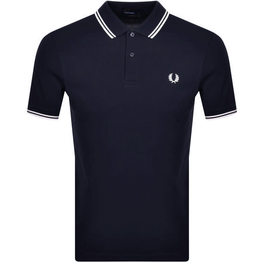 Image number 1 for Fred Perry Twin Tipped Polo T Shirt Navy