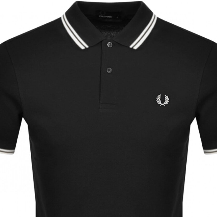 Image number 2 for Fred Perry Twin Tipped Polo T Shirt Black