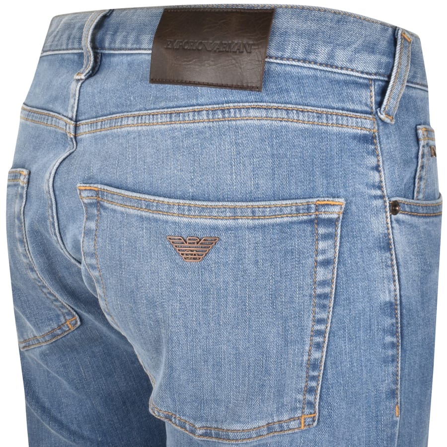 Image number 4 for Emporio Armani J45 Regular Jeans Light Wash Blue