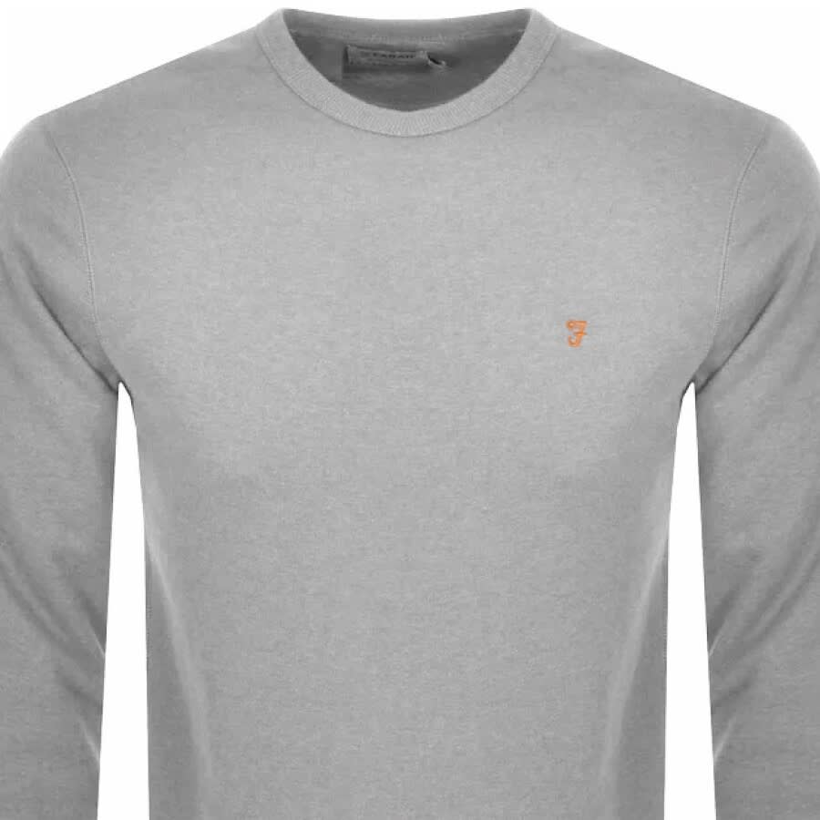 Image number 2 for Farah Vintage Tim Sweatshirt Grey