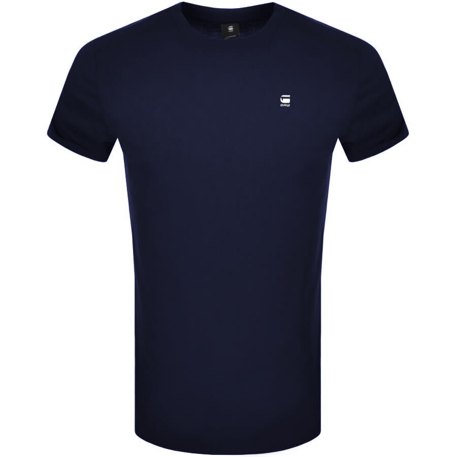 Image number 1 for G Star Raw Lash Logo T Shirt Navy
