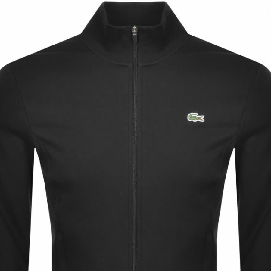 Image number 2 for Lacoste Zip Up Sweatshirt Black