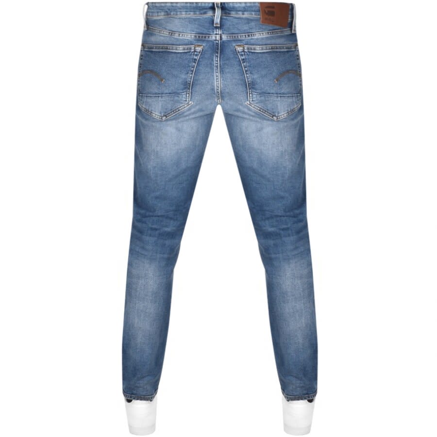 Image number 2 for G Star Raw 3301 Tapered Jeans Mid Wash Blue