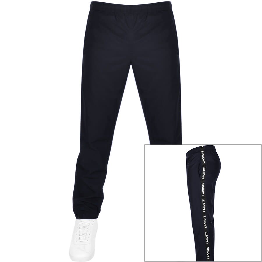 navy lacoste joggers