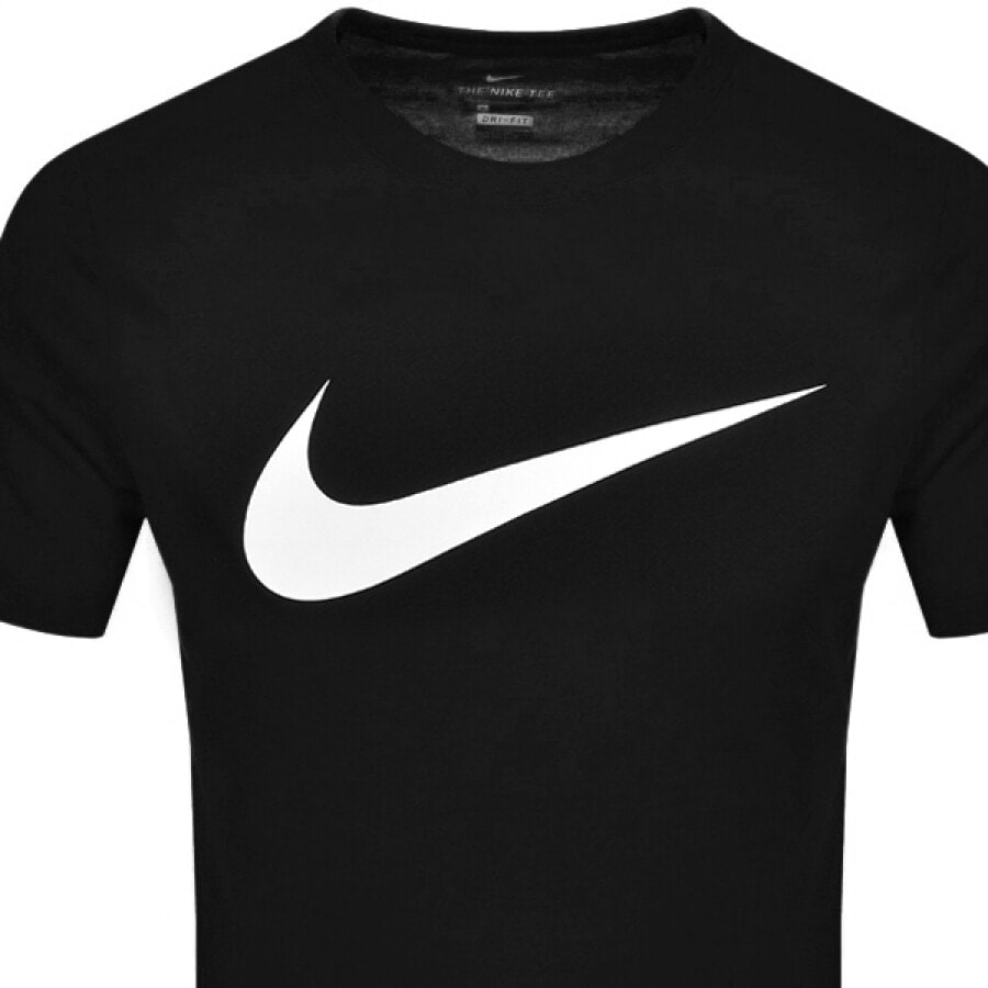 Image number 2 for Nike Crew Neck Icon Swoosh T Shirt Black