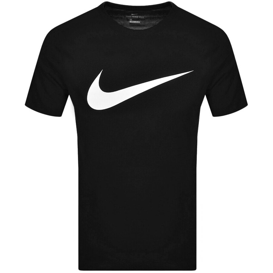 Image number 1 for Nike Crew Neck Icon Swoosh T Shirt Black