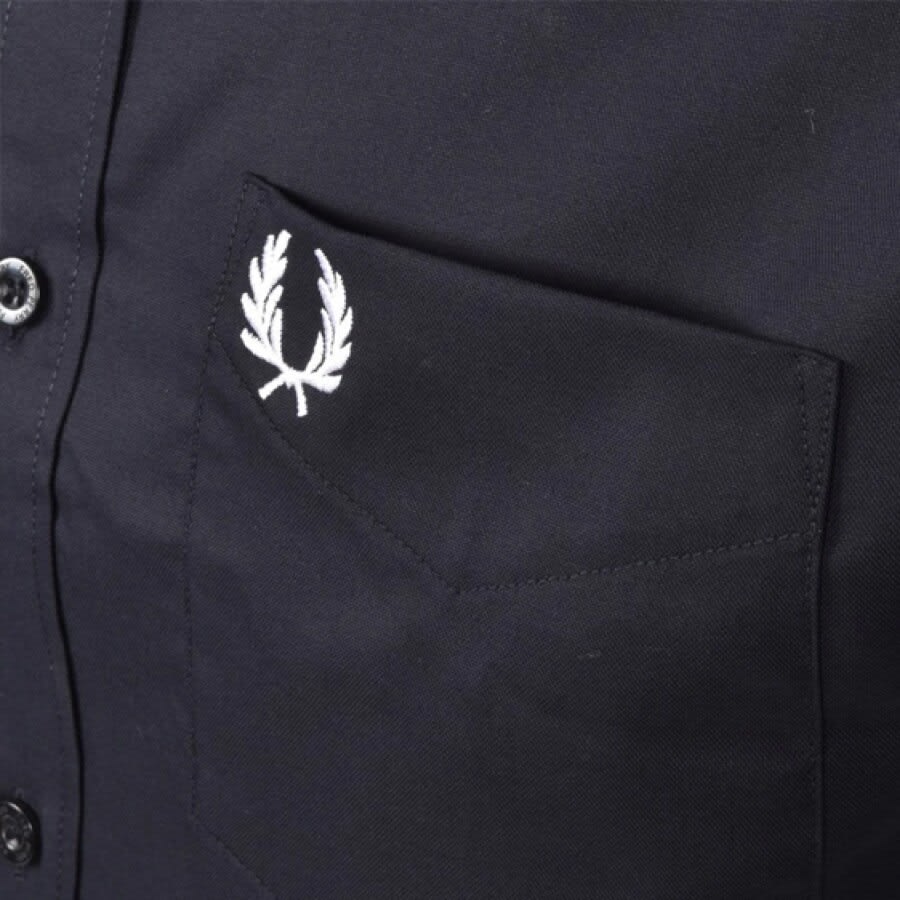 Image number 3 for Fred Perry Oxford Long Sleeved Shirt Navy
