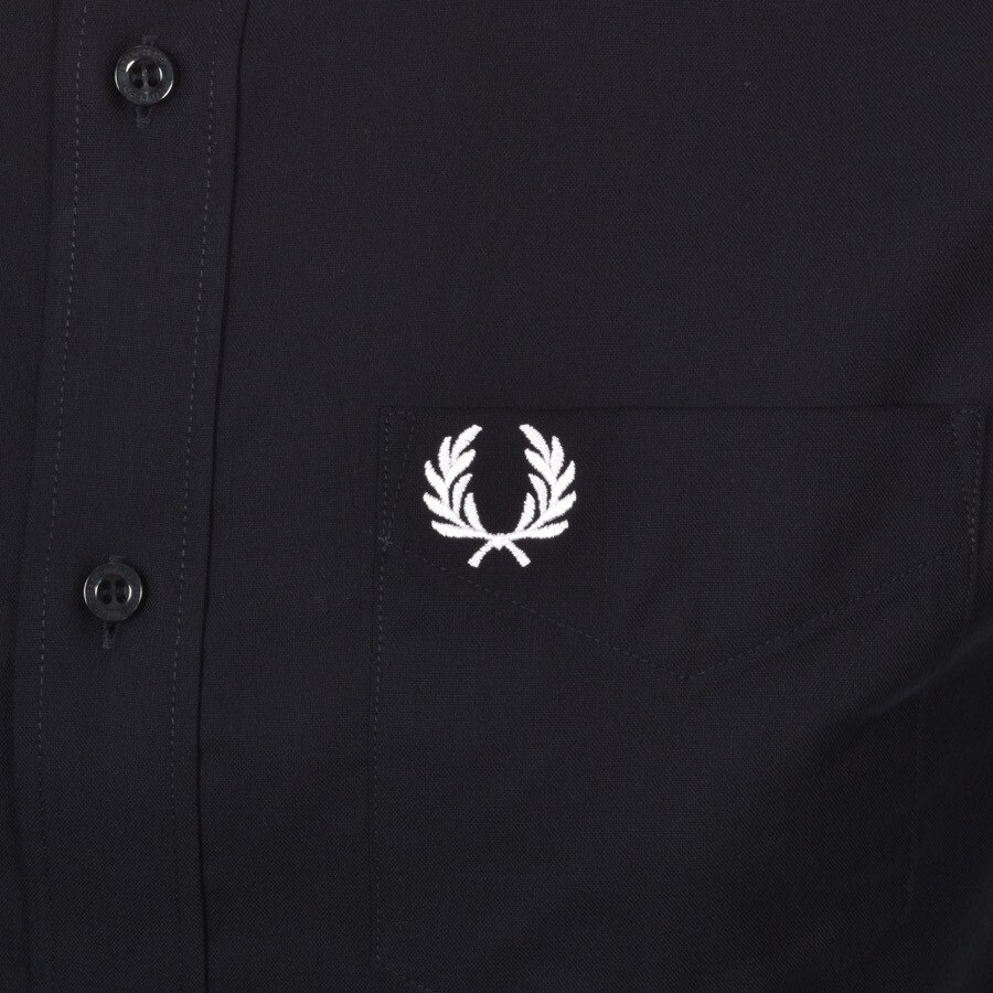 Image number 3 for Fred Perry Oxford Short Sleeve Shirt Navy